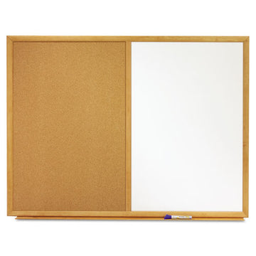 Quartet® Bulletin-dry-erase Board, Melamine-cork, 36 X 24, White-brown, Oak Finish Frame freeshipping - TVN Wholesale